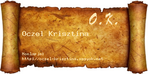 Oczel Krisztina névjegykártya